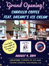 Grand opening flyer Cabrillo Coffee